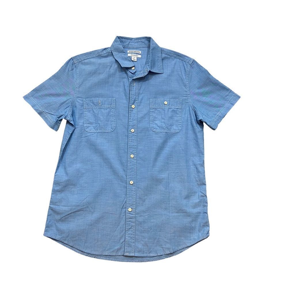 New without tags Amazon Essentials Brand Blue Short Sleeve Button Down Top‎ Mex